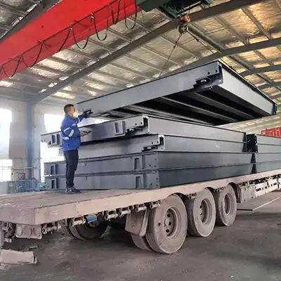Steel Deck Truck Scales shipping to the sites.webp