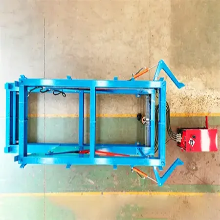 Hydraulic container tilter with weighing