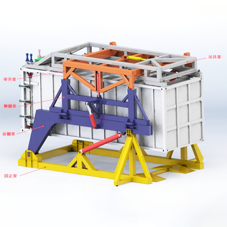 Customized container tilting machine