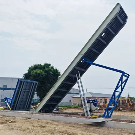Drive through type Truck dumping platform